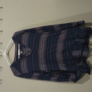 Old Navy Women's XL Navy Blue Striped Tunic